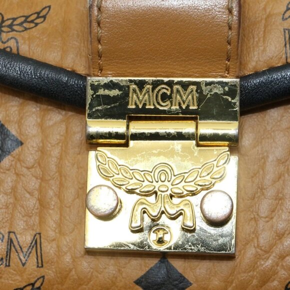 MCM Millie Visetos Medium Leather Crossbody - Brown/Black - Picture 6 of 16